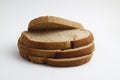 Isolate of white loaf of bread with sliced Ã¢â¬â¹Ã¢â¬â¹pieces on a white background Royalty Free Stock Photo